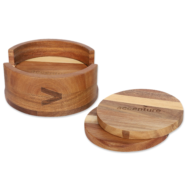 Bamboo Coaster Set